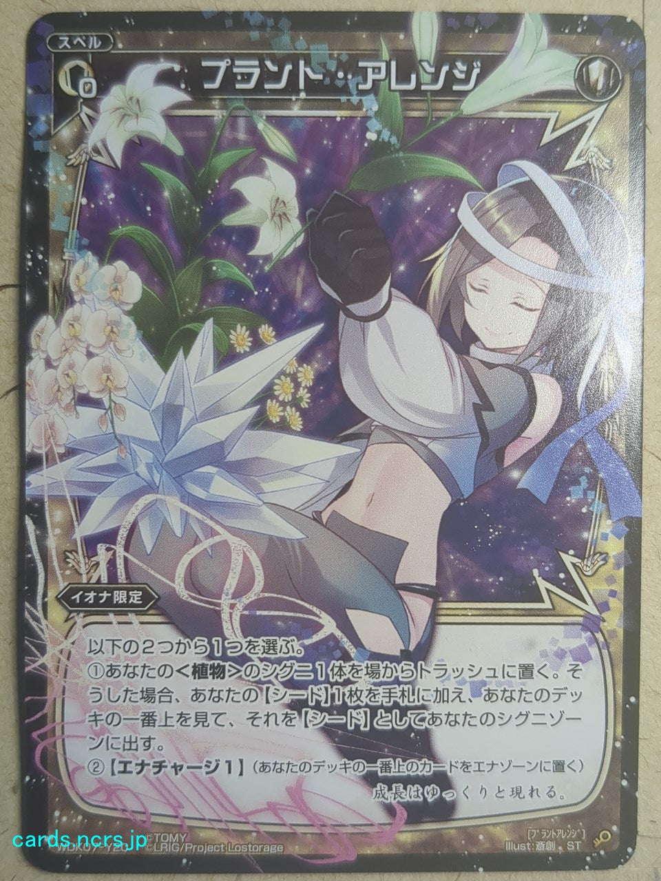 Wixoss Black Wixoss Plant Arrange Trading Card WDK07-Y20