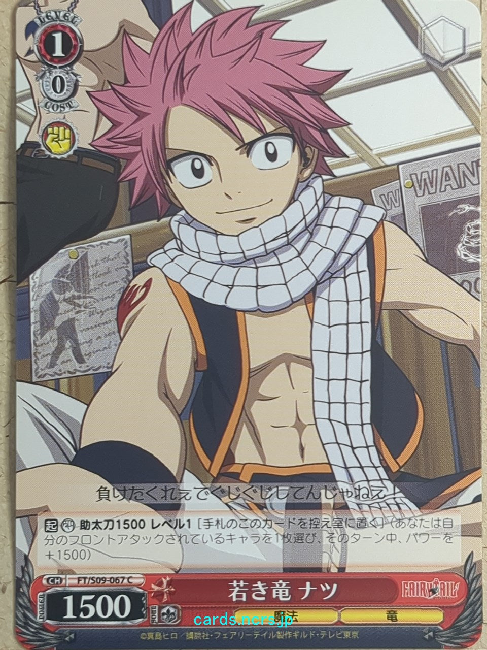 Weiss Schwarz Fairy Tail -Natsu Dragneel-   Trading Card FT/S09-067C