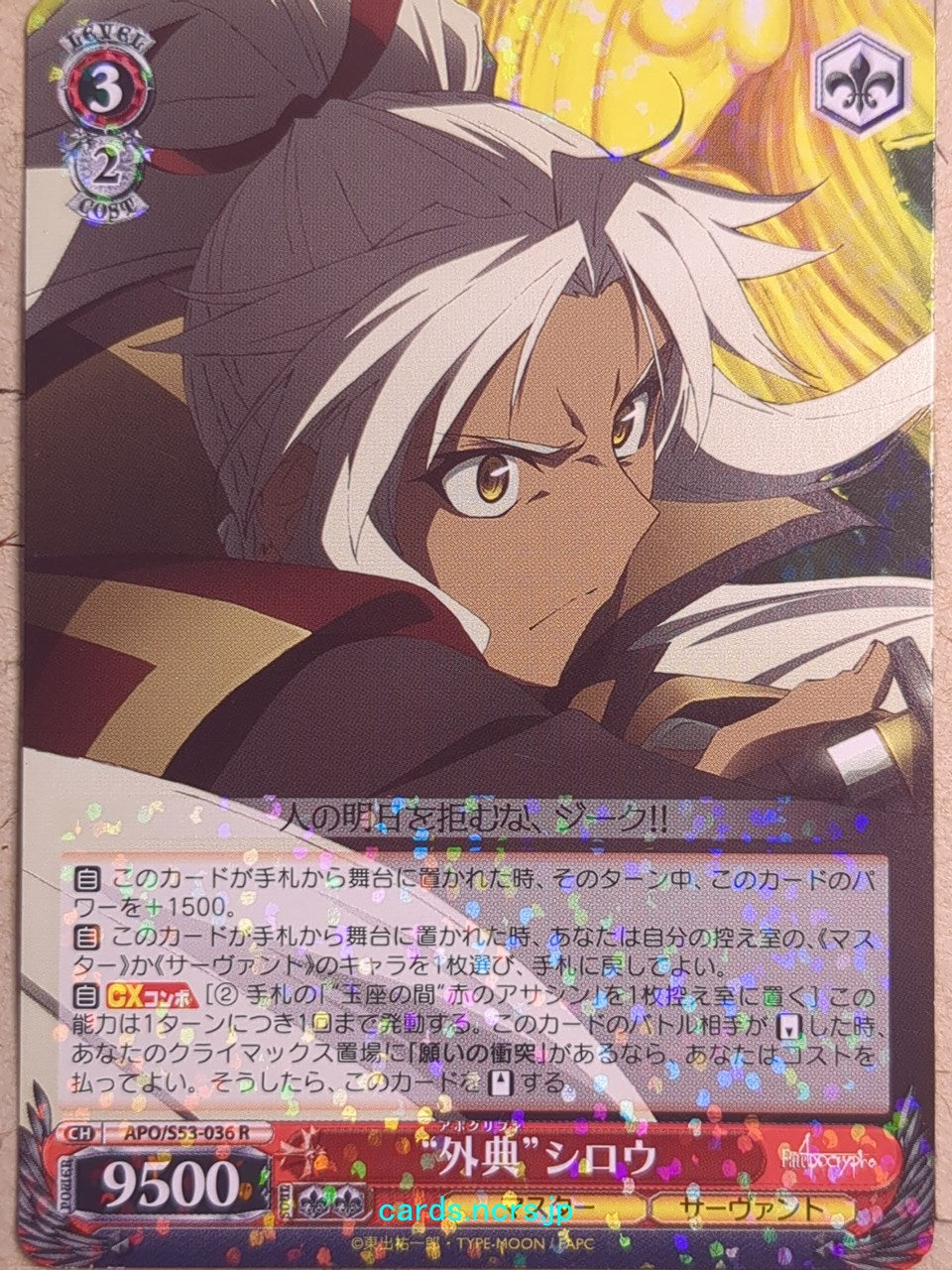 Weiss Schwarz Fate/Apocrypha APO/S53-036R R Shirou Kotomine Trading Ca ...
