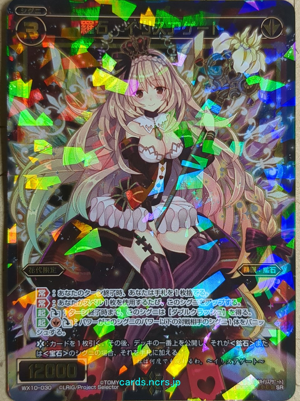 Wixoss Black Wixoss -Iris Agate-  Natural Crystal Trading Card WX10-030