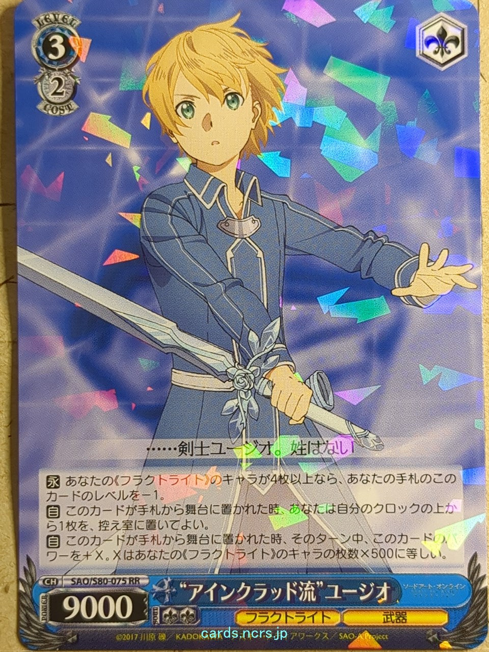 Weiss Schwarz Sword Art Online -Eugeo-   Trading Card SAO/S80-075RR