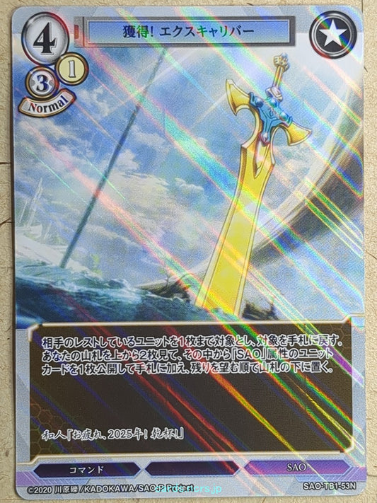 Build Divide Sword Art Online Excaliver Trading Card BD/SAO-TB1-53N